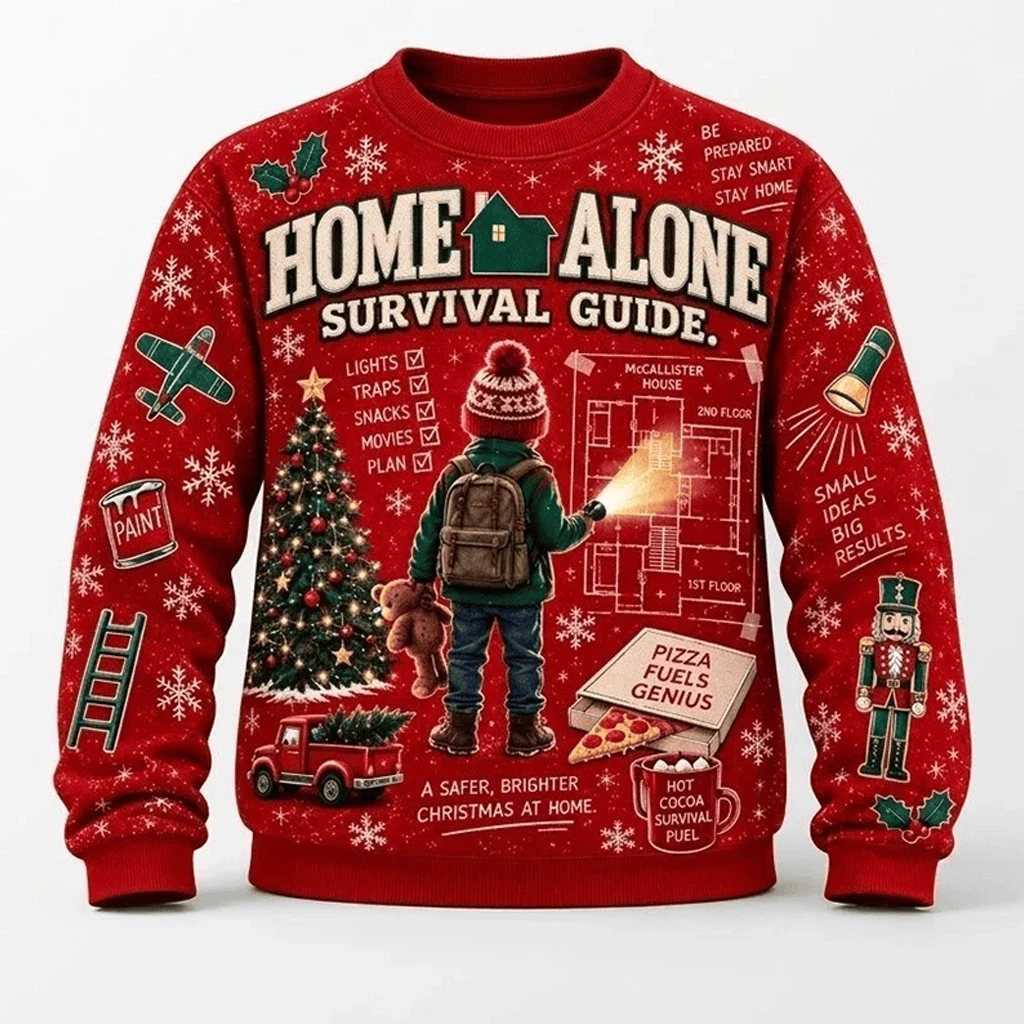 Home Alone Survival Guide Christmas 2026 Ugly Sweater