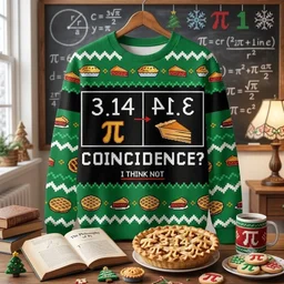 Pi Day 3.14 Coincidence I Think Not Christmas Ugly Sweater