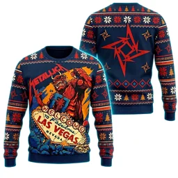 Metallica Welcome To Fabulous Las Vegas Demon Devil Ninja Star 2026 Ugly Christmas Sweater