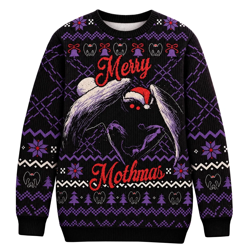 Mothman Funny Monster Jumper Christmas Ugly Sweater