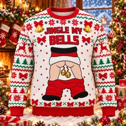 Jingle My Bells Funny Naughty Butt Ugly Christmas Sweater