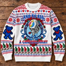 Grateful Dead And To All A Grateful Night Merry Christmas Ugly Sweater