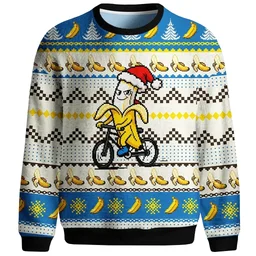 Banana Man Cycling Ugly Christmas Sweater