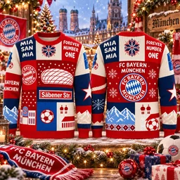 FC Bayern Munchen Forever Number One Christmas Ugly Sweater