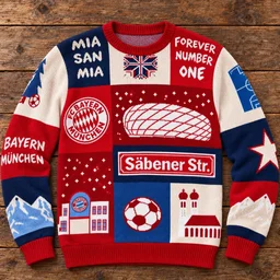 FC Bayern Munchen Forever Number One Christmas Ugly Sweater