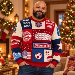 FC Bayern Munchen Forever Number One Christmas Ugly Sweater
