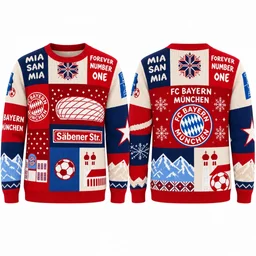 FC Bayern Munchen Forever Number One Christmas Ugly Sweater