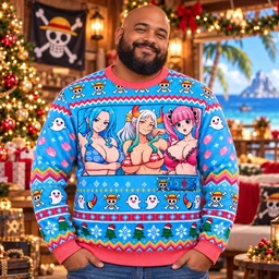 One Piece Vivi Yamato Perona Christmas Ugly Sweater