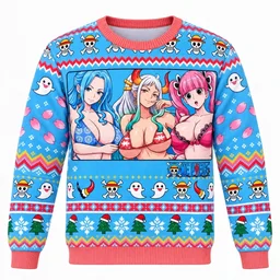 One Piece Vivi Yamato Perona Christmas Ugly Sweater