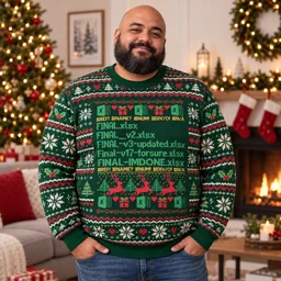 Microsoft Excel Final Version Spreadsheet Christmas Ugly Sweater