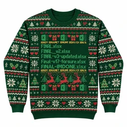 Microsoft Excel Final Version Spreadsheet Christmas Ugly Sweater