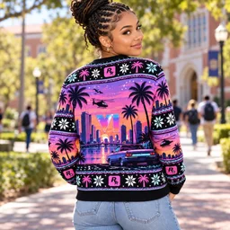 Grand Theft Auto 6 Vice City Sunset Ugly Christmas Sweater