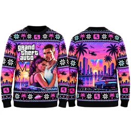 Grand Theft Auto 6 Vice City Sunset Ugly Christmas Sweater