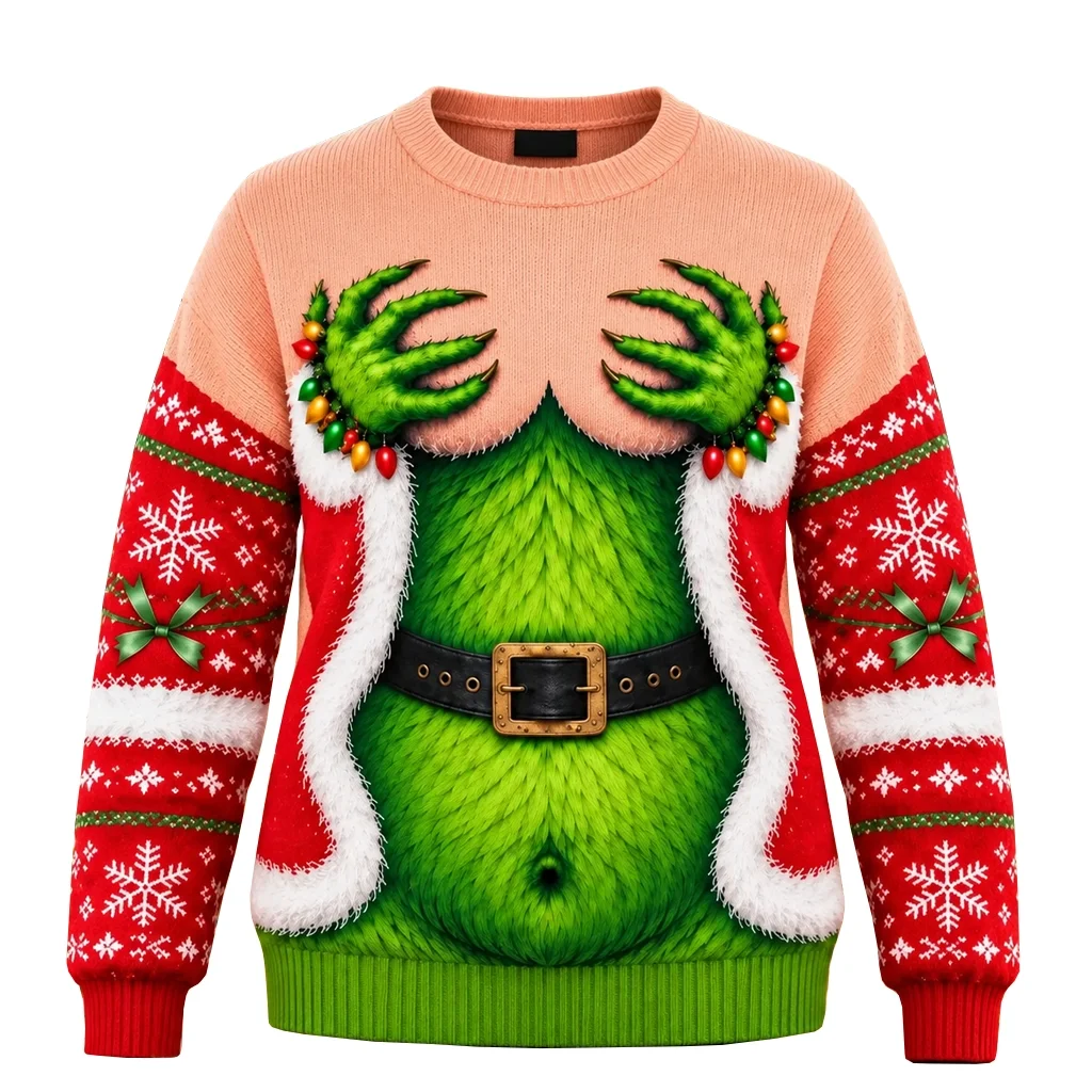 Funny Boobs Naughty Christmas Ugly Sweater