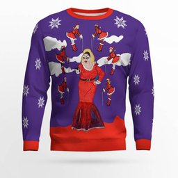 Divine Ugly Christmas Sweater Purple