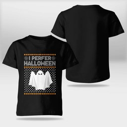 I Prefer Halloween Christmas Sweater Funny Ugly Xmas Holiday