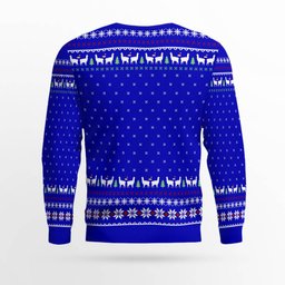 Cool Llama Ugly Christmas Sweater Green Blue