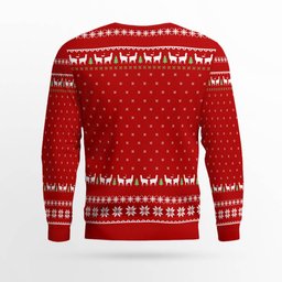 Cool Llama Ugly Christmas Sweater Green Red