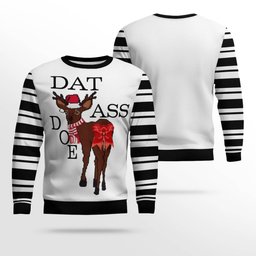 Dat Ass Doe Ugly Christmas Sweater Black