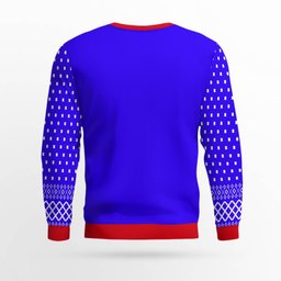 Drink Up Bitches Ugly Christmas Sweater Blue