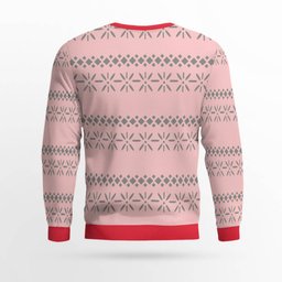 Selfie Santa Ass Ugly Christmas Sweater Powder Pink