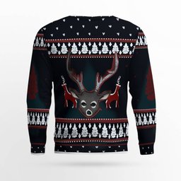 Alan Wake Reindeer Head Ugly Christmas Sweater