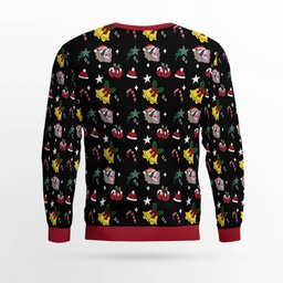 Raccoon It's Christmas Ugly Christmas Sweater Black