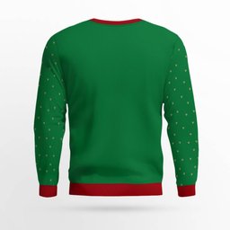 Fill Me Up Santa Beverage Dispenser Ugly Chirstmas Sweater Green