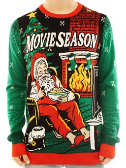 Santa Movie Season Ugly Christmas Sweater