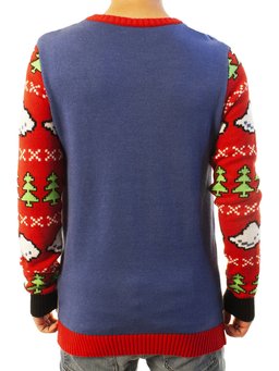 Light Up Super Santa Ugly Christmas Sweater