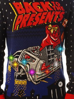 LIGHT UP Back to the Presents Ugly Christmas Sweater