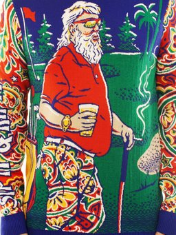 Sip It & Rip It Golf Santa Ugly Christmas Sweater