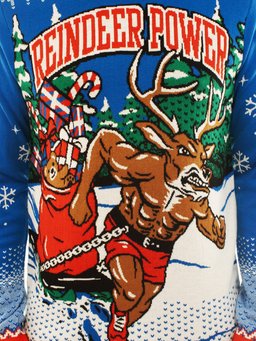 Reindeer Power Ugly Christmas Sweater