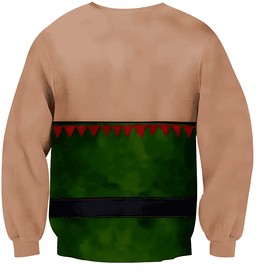 Santa Bare Chest Ugly Christmas Jumper Sweater