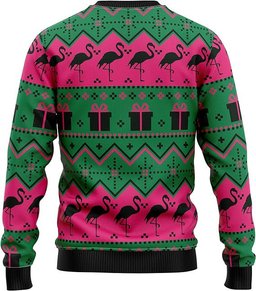 Flamingo Unisex Ugly Christmas Sweater For Women Men