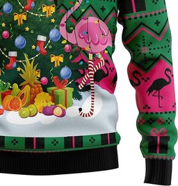Flamingo Unisex Ugly Christmas Sweater For Women Men