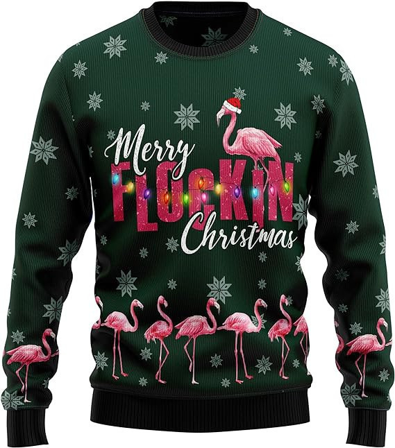 Flamingo Merry Flockin Christmas