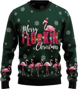 Flamingo Merry Flockin Christmas