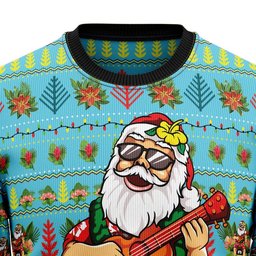 Aloha Santa Claus Play Guitar Xmas