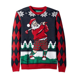 Teeing Off Golfing Santa