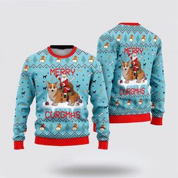 Funny Dog Merry Corgmas and Santa