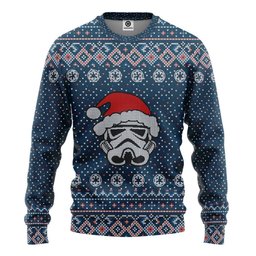 Ugly Christmas Mask Santa Red Ugly Sweater