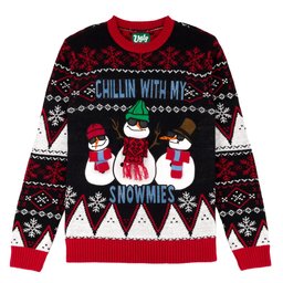 Chillin With My Snowmies Snowman Ugly Christmas Sweater - Skullridding