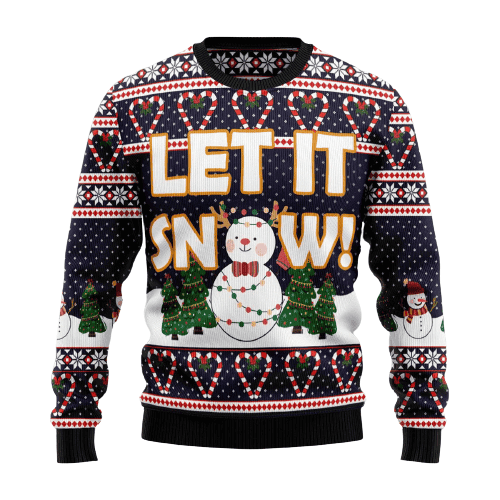 Let It Snow Ugly Christmas Sweater - Skullridding