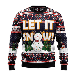 Let It Snow Ugly Christmas Sweater - Skullridding