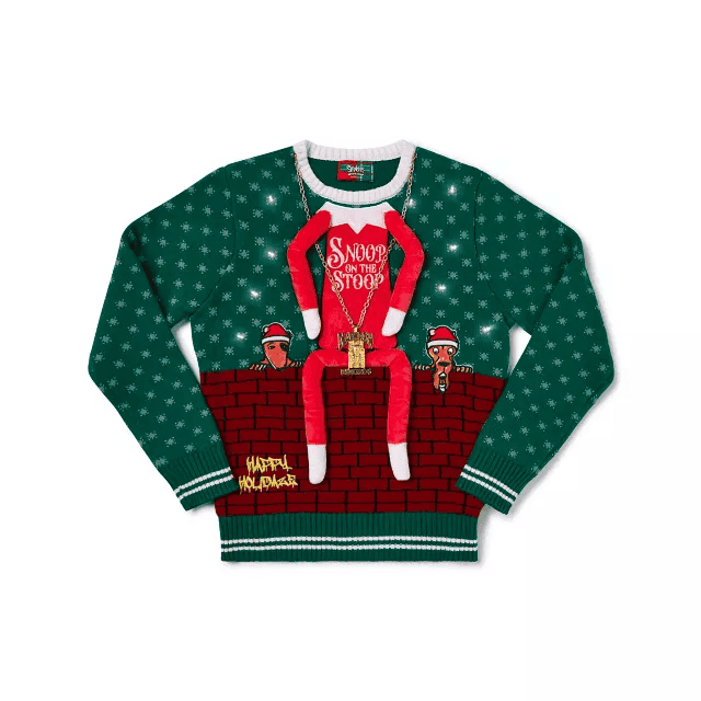 Snoop on the Stoop Chain Christmas Sweater - Skullridding