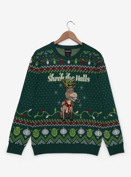 Donkey Shrek the Halls Holiday Ugly Sweater - Skullridding
