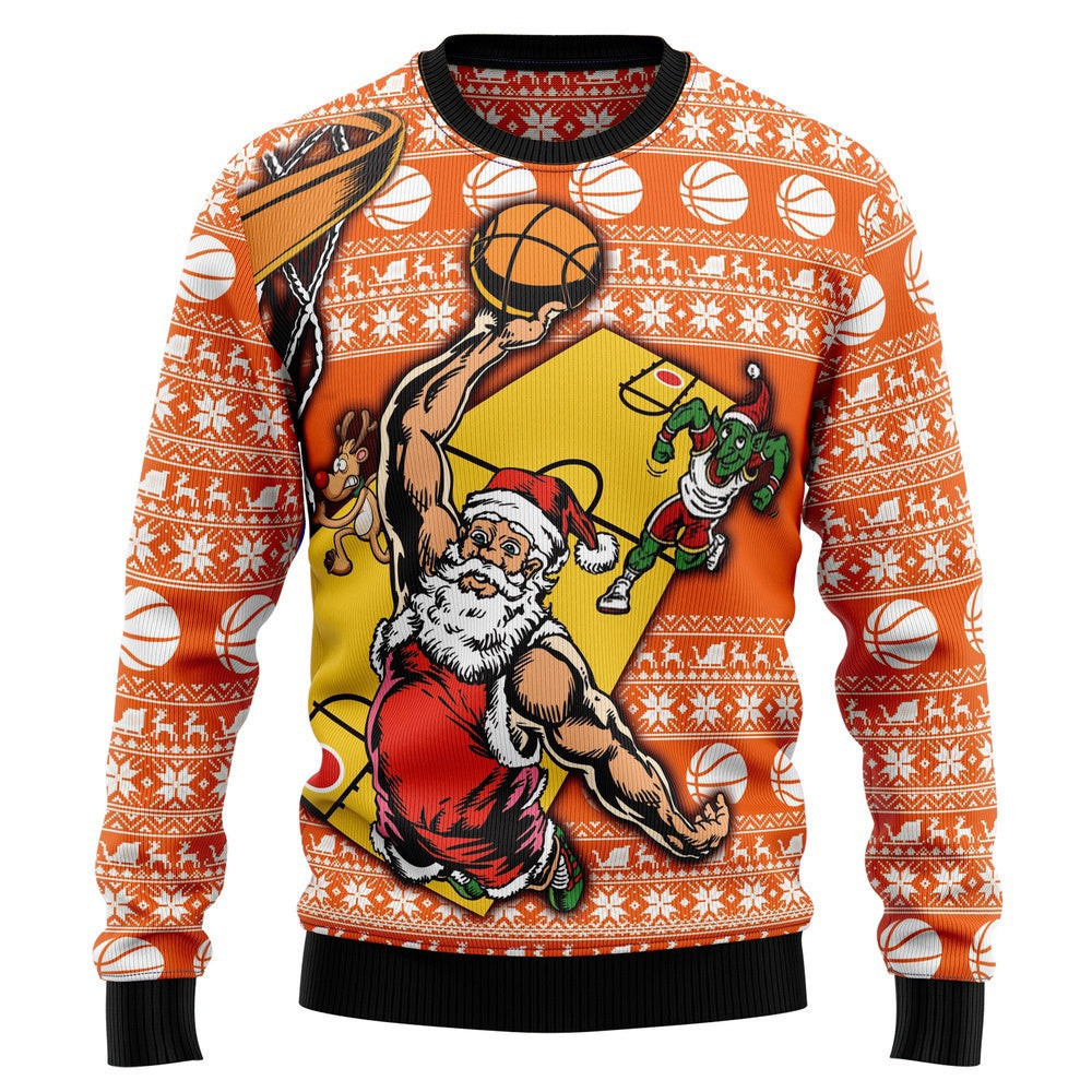 Basketball Ugly Christmas Sweater - Skullridding