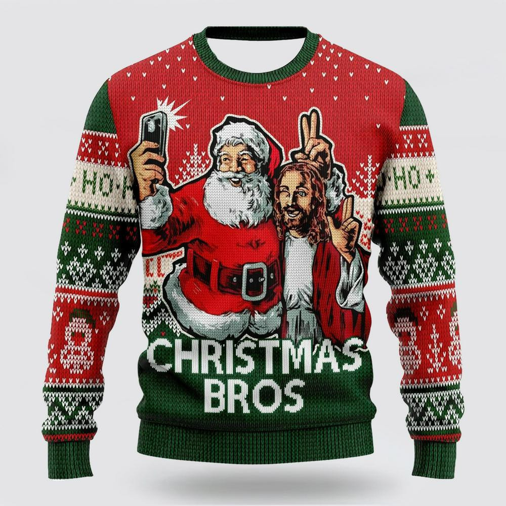 Christmas Bros Ugly Christmas Sweater - Skullridding