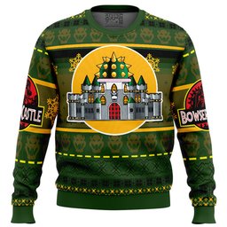 Bowser Castle Mario Bros Ugly Christmas Sweater - Skullridding